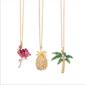 Palm tree tropical necklace